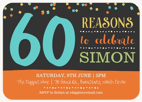 Festive Reasons Adult Birthday Party Invitations