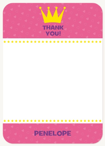 Royal Princess Kids Thank You Cards