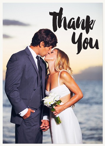 Brushed Thanks Wedding Thank You Cards