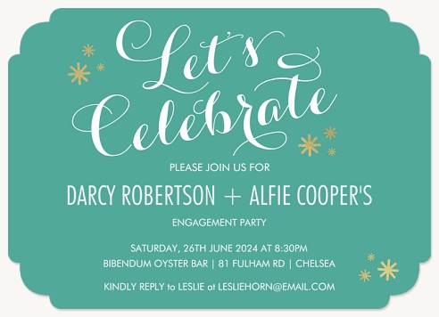 Flying Sparks Engagement Party Invitations