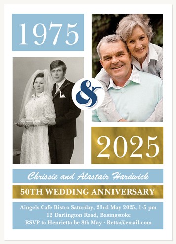 Beautiful Journey Wedding Anniversary Invitations