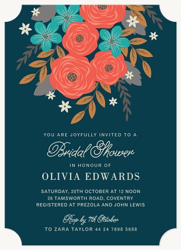 Woodland Floral Hen Party Invitations