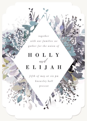 Modern Wildflowers Wedding Invitations