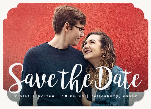 Brushed Type Save the Date Cards