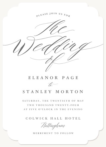 Classic Union Wedding Invitations