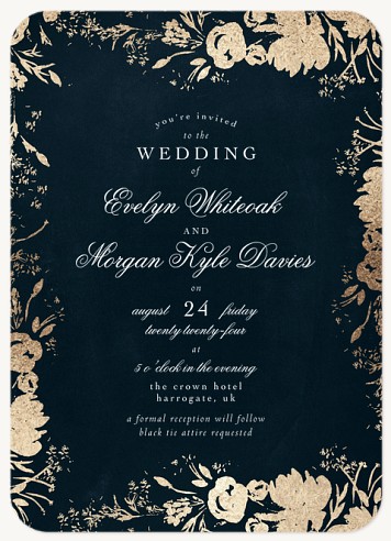 Gilded Florals Wedding Invitations