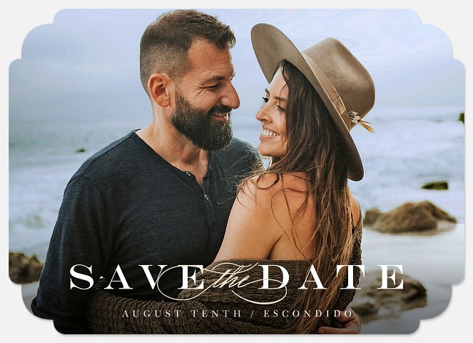 Classic Serif Save the Date Photo Cards