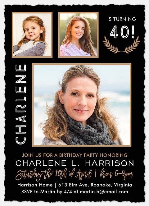 Honored Guest Adult Birthday Invitations