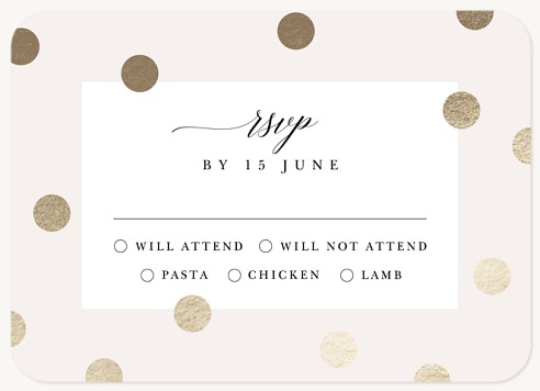 Modern Gilding Wedding RSVP Cards