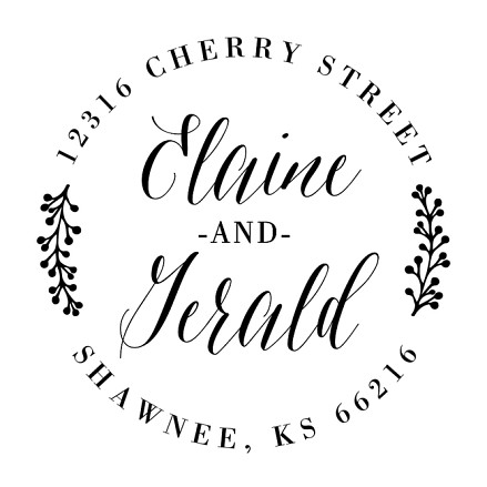 Modern Script Personalized Rubber Stamp - Berry Berry Sweet