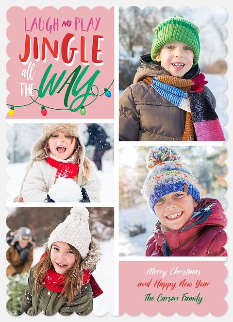Whimsical Jingle Holiday Photo Cards