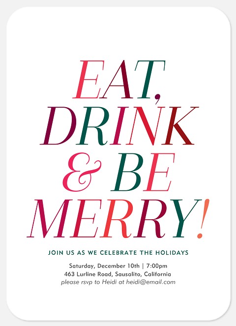 Making Merry Holiday Party Invitations