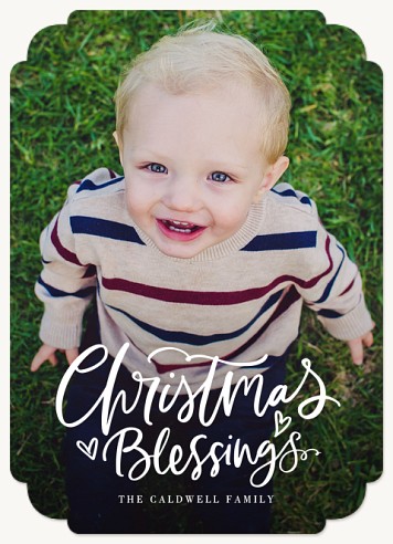 Cute Script Religious Christmas Cards