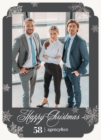 Snowflake Cascade Christmas Cards for Business