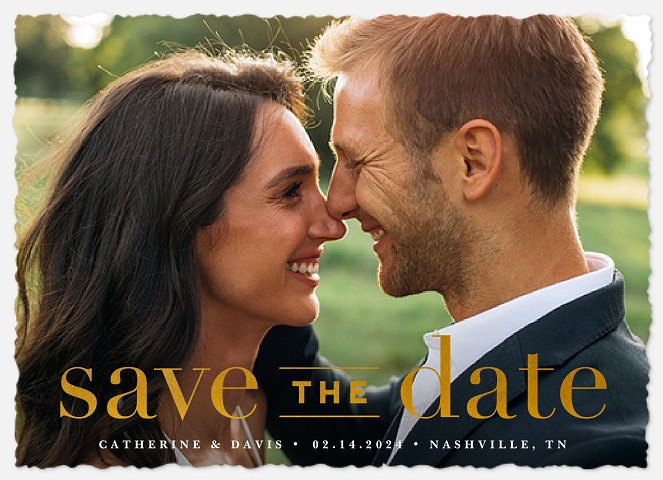 Classic Type Save the Date Photo Cards
