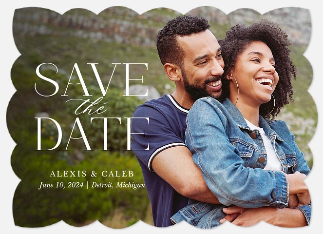 Classical Serif Save the Date Photo Cards