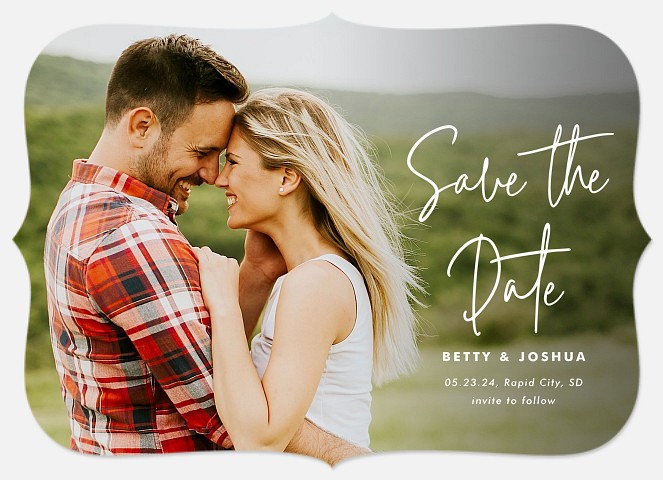 Signature Side Save the Date Photo Cards