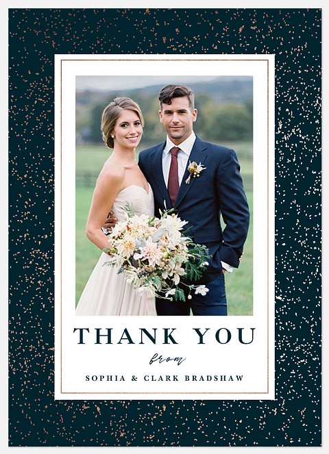Gold Flecked Thank You Cards 