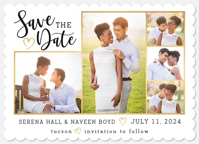 Sweetheart Collage Save the Date Photo Cards