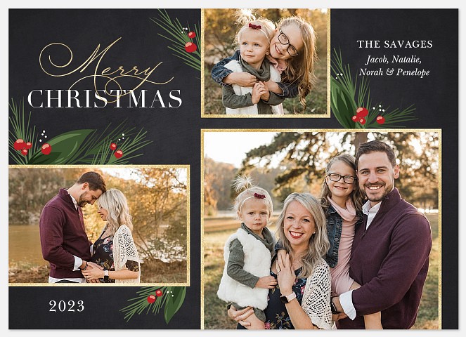 Glistening Pines Holiday Photo Cards