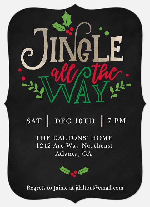 Jingle All The Way Holiday Party Invitations