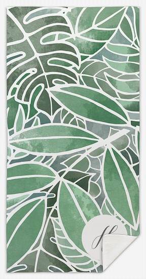 Botanical Leaves Custom Beach Towels