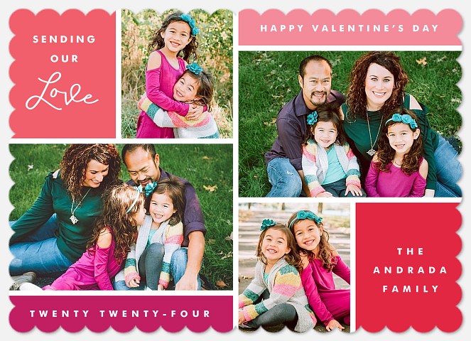 Colorful Palette Valentine Photo Cards