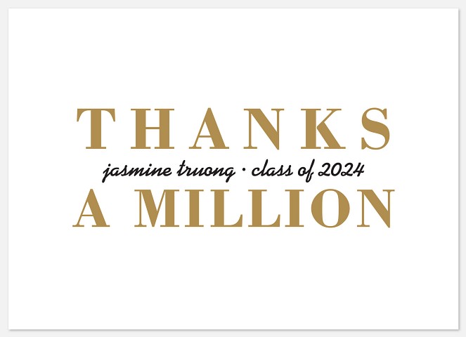 Thanks A Million Thank You Cards 