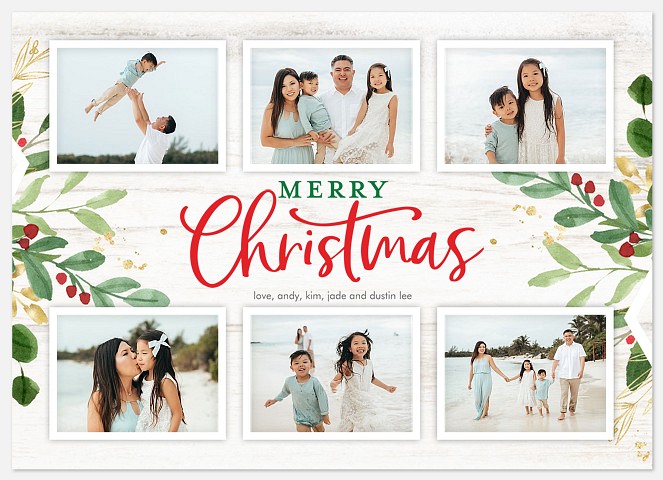 Rustic Frames Holiday Photo Cards