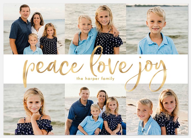 Peace Collage Holiday Photo Cards