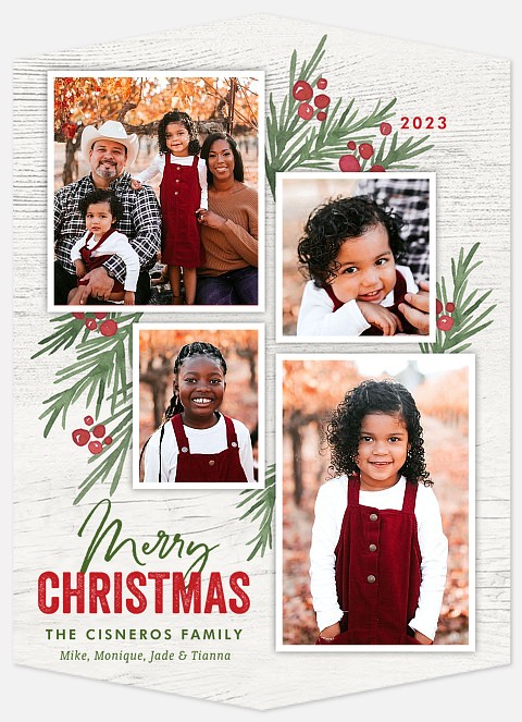 Painted Boughs Holiday Photo Cards