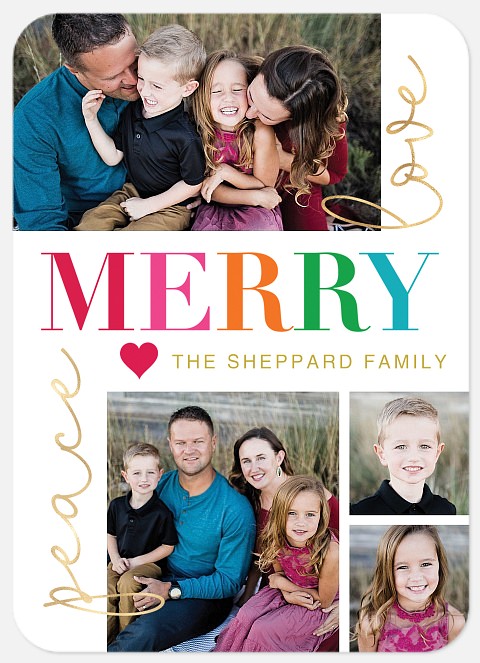 Festive Colors Holiday Photo Cards
