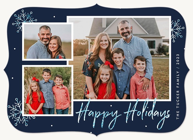 Sparkling Frost Personalized Holiday Cards