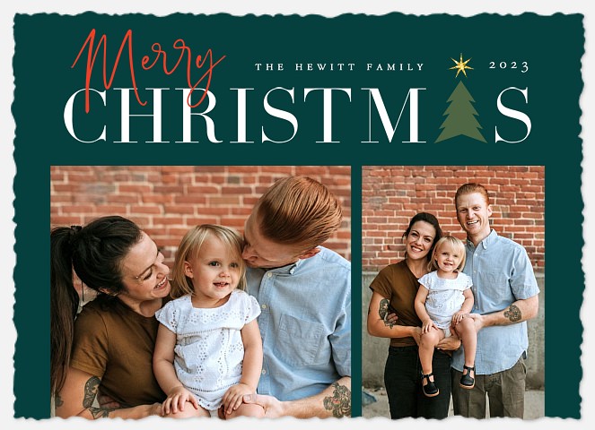 Traditional Duo Holiday Photo Cards