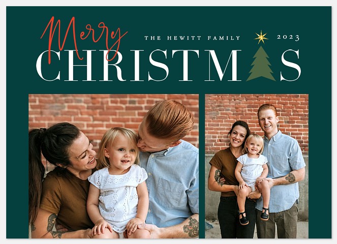 Traditional Duo Holiday Photo Cards