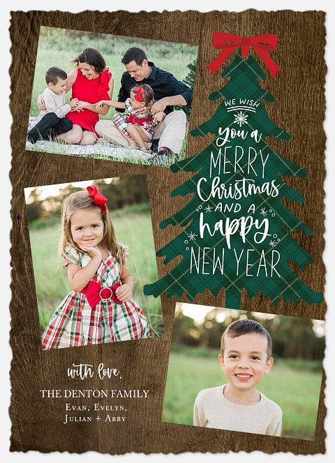 Cabin Collage Holiday Photo Cards
