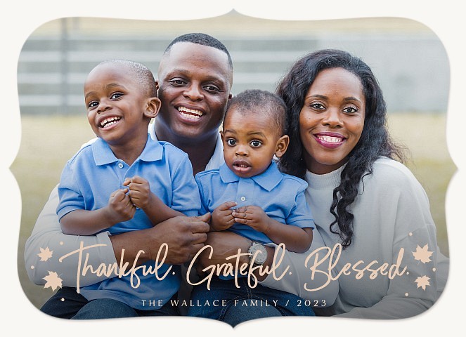 Thankful, Grateful and Blessed Thanksgiving Cards