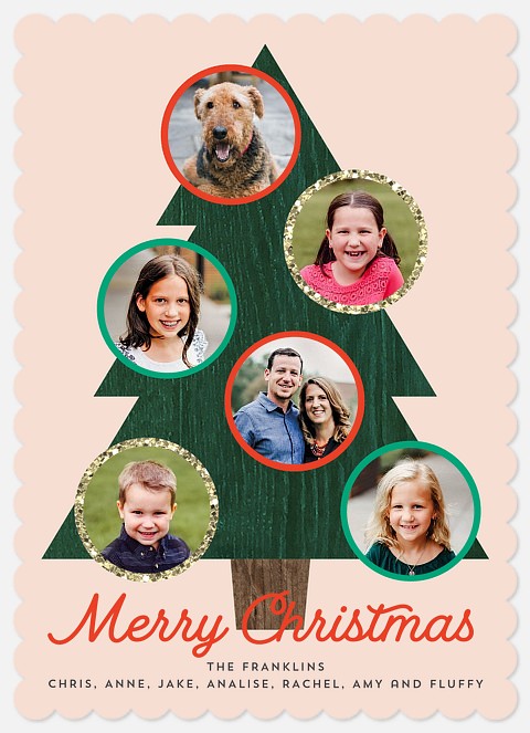 Tree Ornaments Holiday Photo Cards