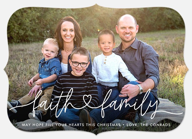 Faith Love Family Holiday Photo Cards