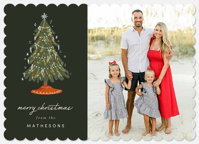 Tinsel Tree Holiday Photo Cards