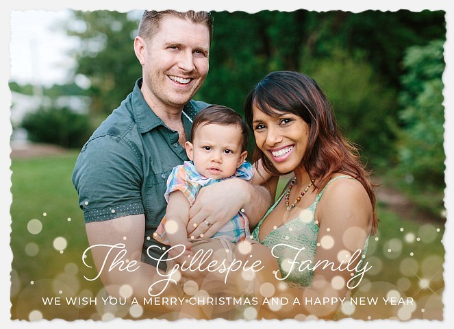 Sparkling Script Holiday Photo Cards
