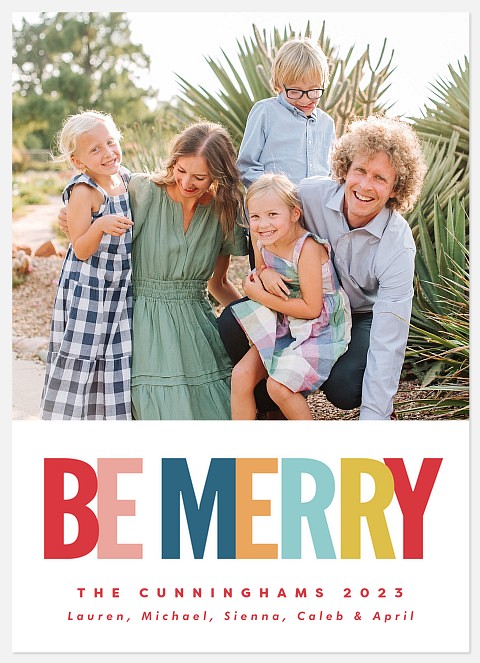Be Colorful Holiday Photo Cards