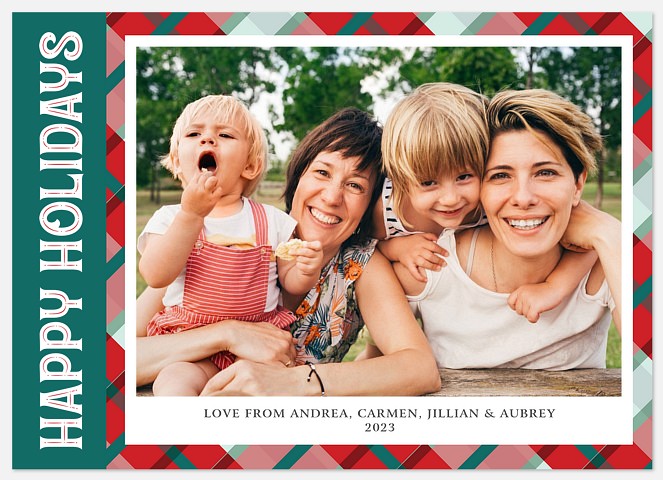 Tartan Joy Holiday Photo Cards