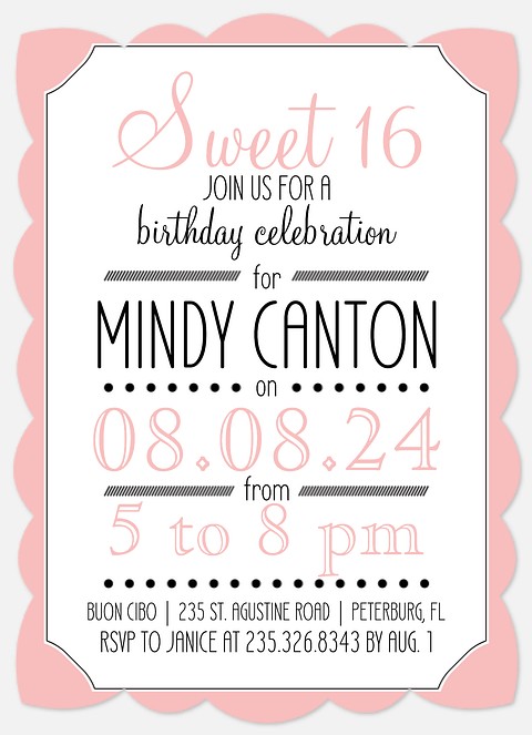 Sixteen Candles Kids' Birthday Invitations