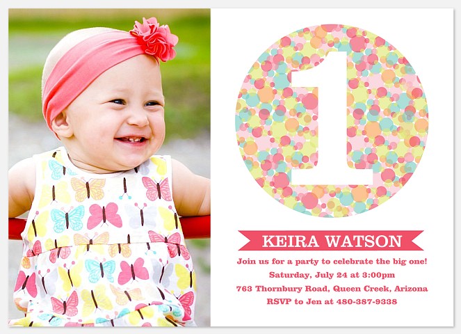Candy Cool Pink Girl Birthday Invitations