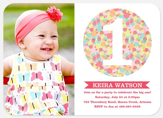 Candy Cool Pink Girl Birthday Invitations