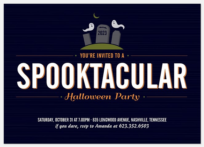 Spooktacular Event Halloween Party Invitations