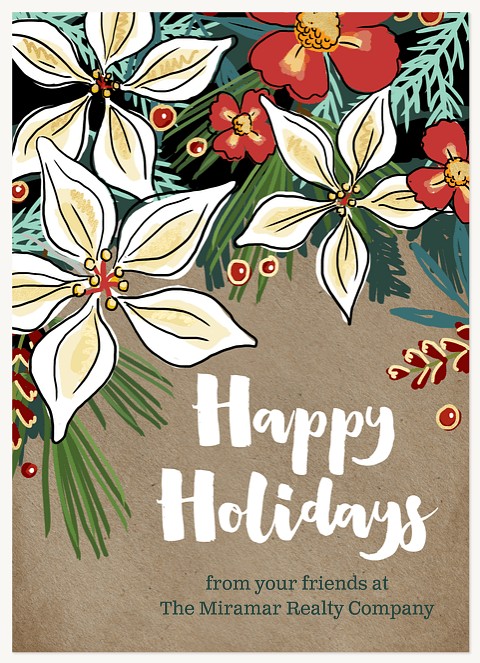 Winter Blossoms  Business Holiday Cards