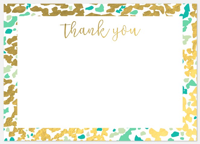 Speckled Print Birthday Thank You Cards