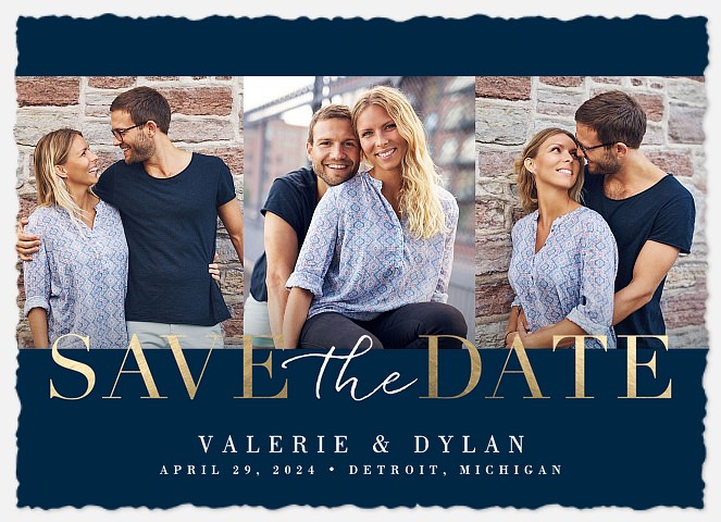 Classic Date Save the Date Photo Cards